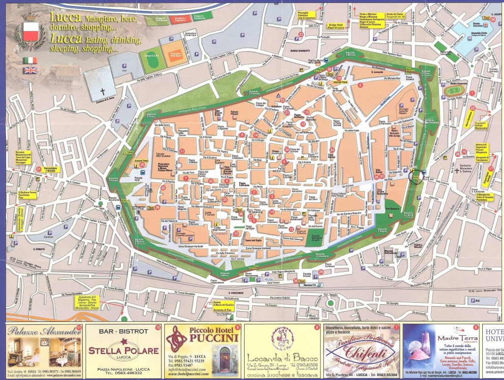 Large Lucca Maps For Free Download And Print | High-Resolution And - Printable Map Of Bologna City Centre