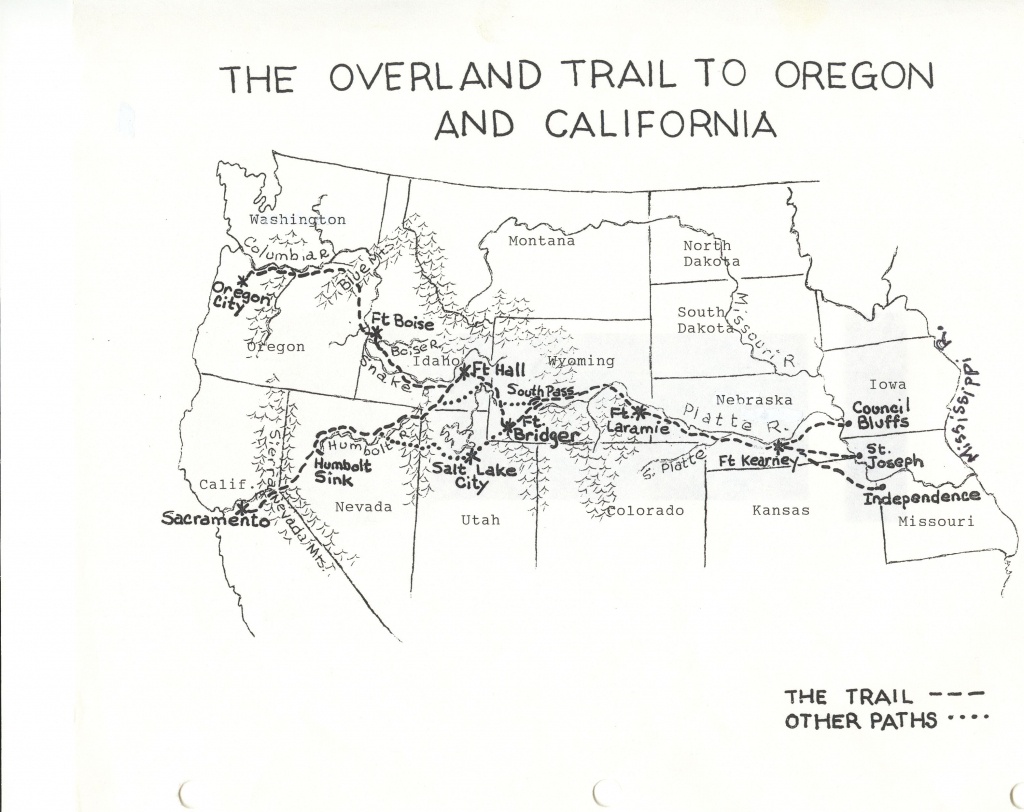 Large Oregon Trail Map | Oregon | Oregon Trail, Oregon Map, Teaching - Printable Map Of The Oregon Trail