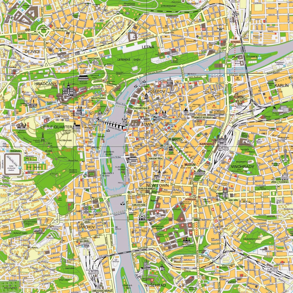 Large Prague Maps For Free Download And Print | High-Resolution And - Printable Map Of Prague
