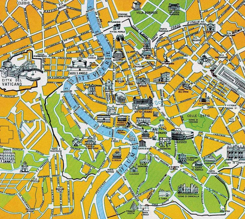 Large Rome Maps For Free Download And Print | High-Resolution And - Rome City Map Printable