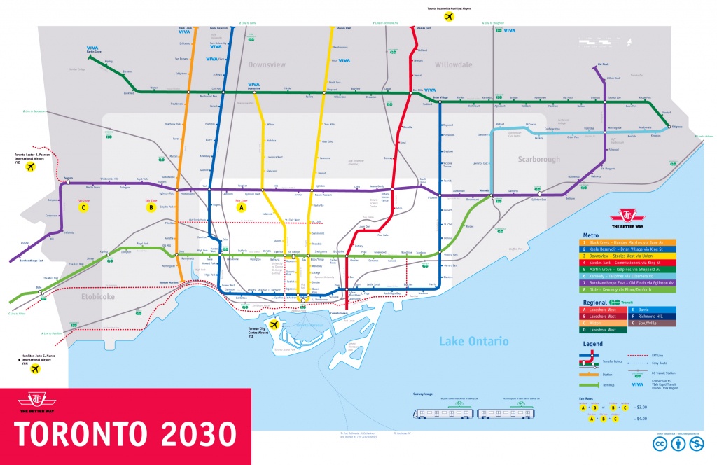 Large Subway Map Of Toronto – 2030. Toronto Large Subway Map - Toronto Subway Map Printable