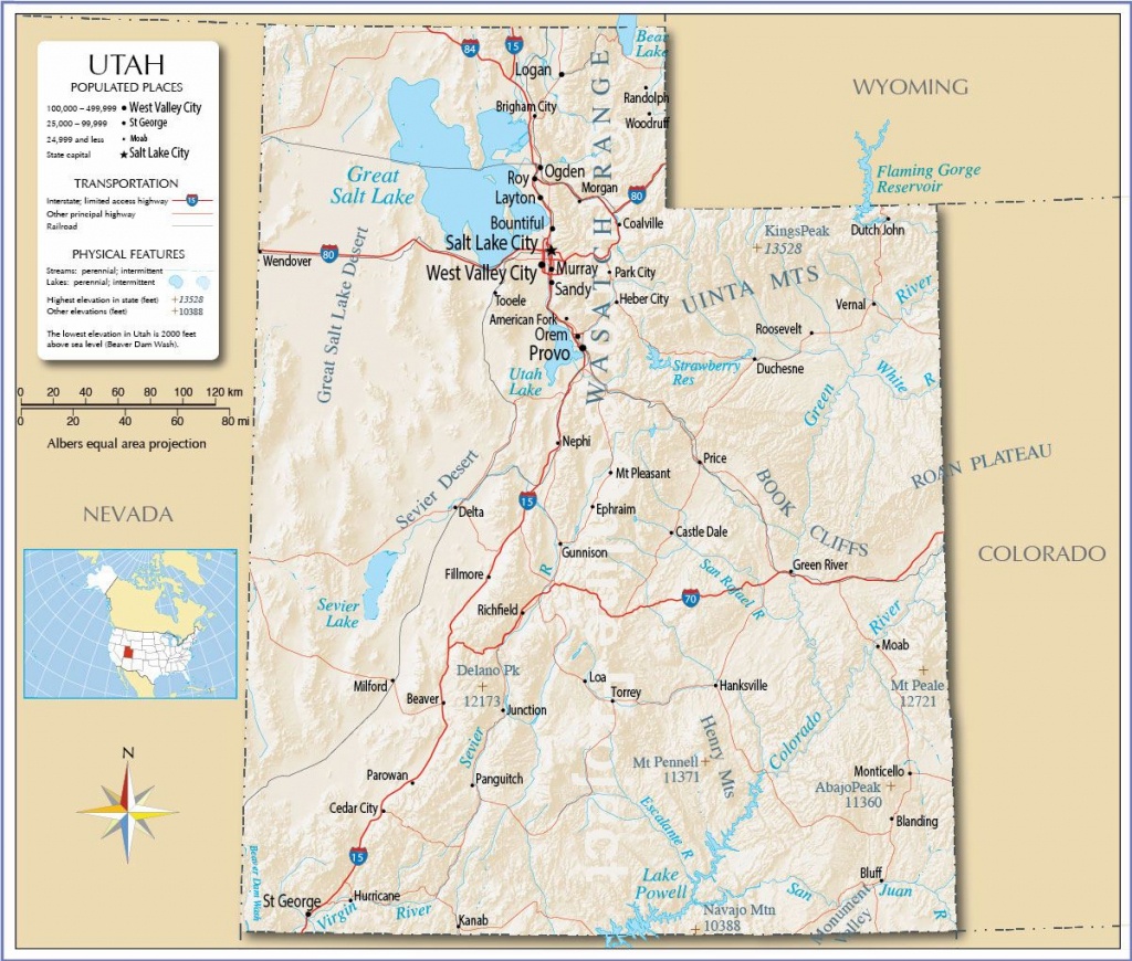 Large Utah Maps For Free Download And Print | High-Resolution And - Utah State Map Printable