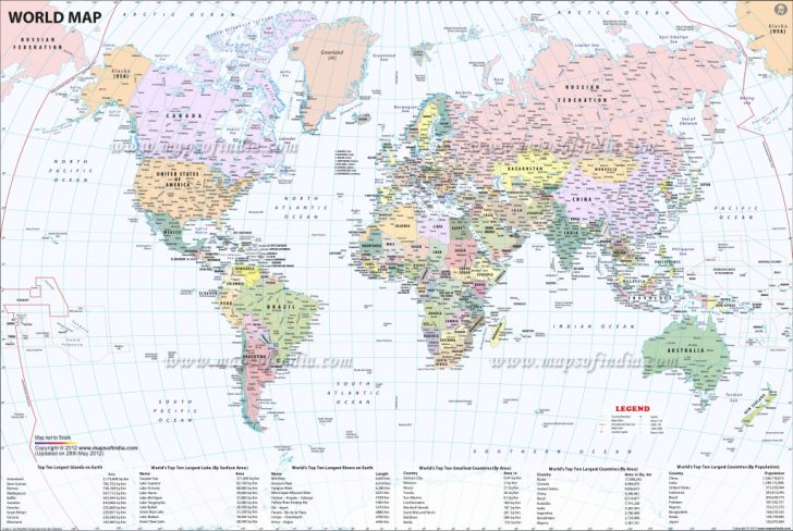 World Map With Cities Printable