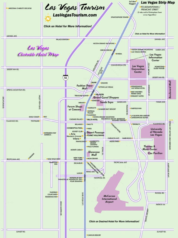 Printable Las Vegas Strip Map 2016