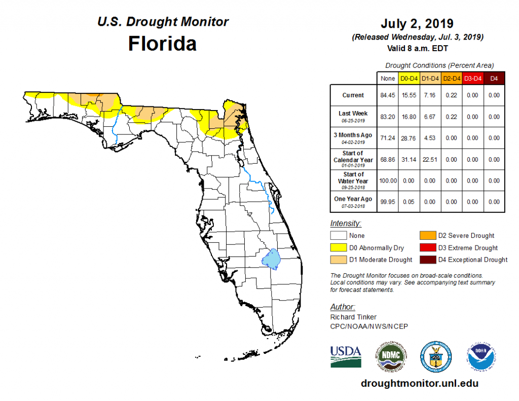Latest Drought/rainfall Information - Florida Heat Index Map
