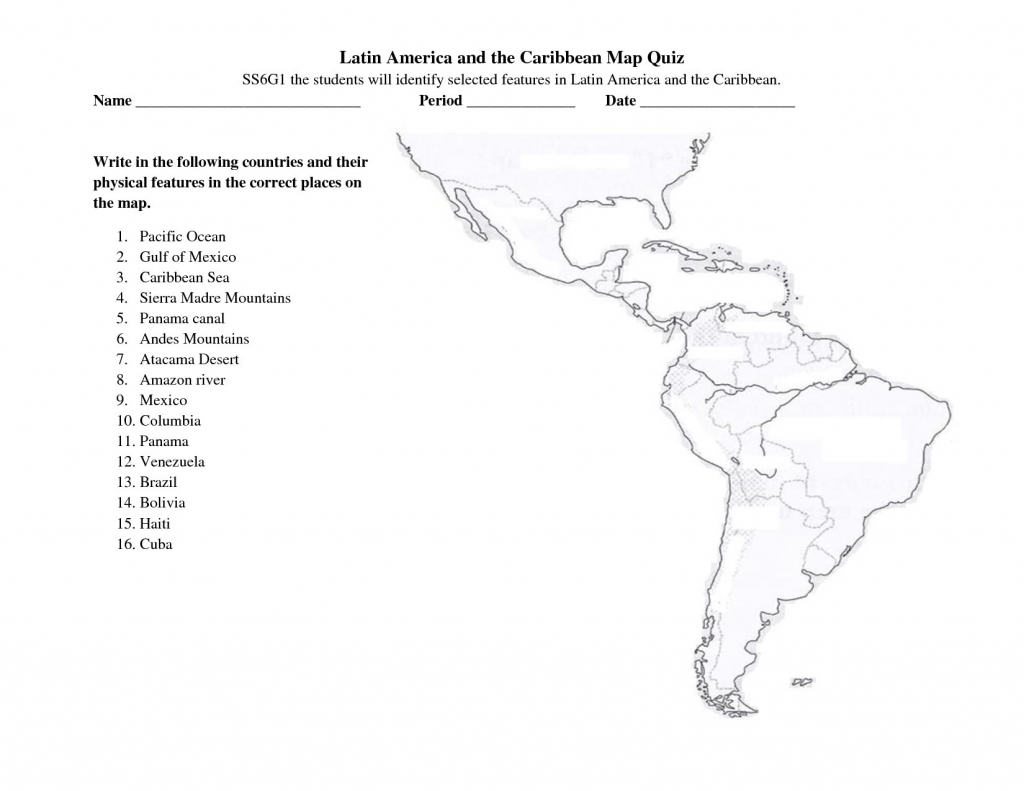 Latin America Printable Blank Map South Brazil The And Best Of Quiz - Latin America Map Quiz Printable