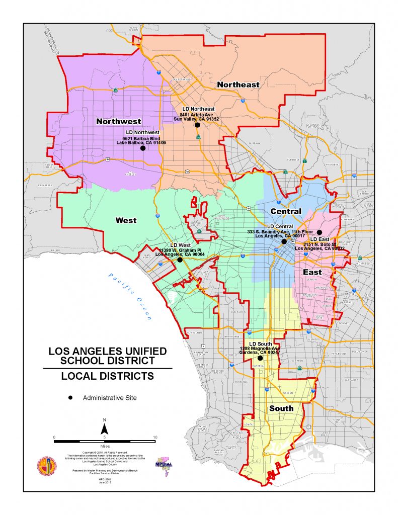 Lausd Maps / Local District Maps 2015 2016 California School