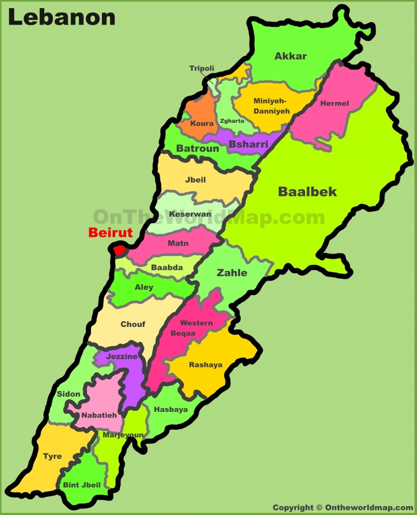 Lebanon Maps | Maps Of Lebanon - Printable Map Of Lebanon