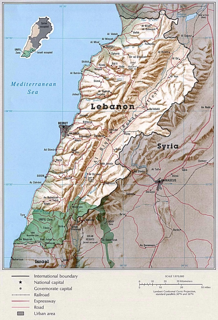Lebanon Maps | Printable Maps Of Lebanon For Download - Printable Map Of Lebanon