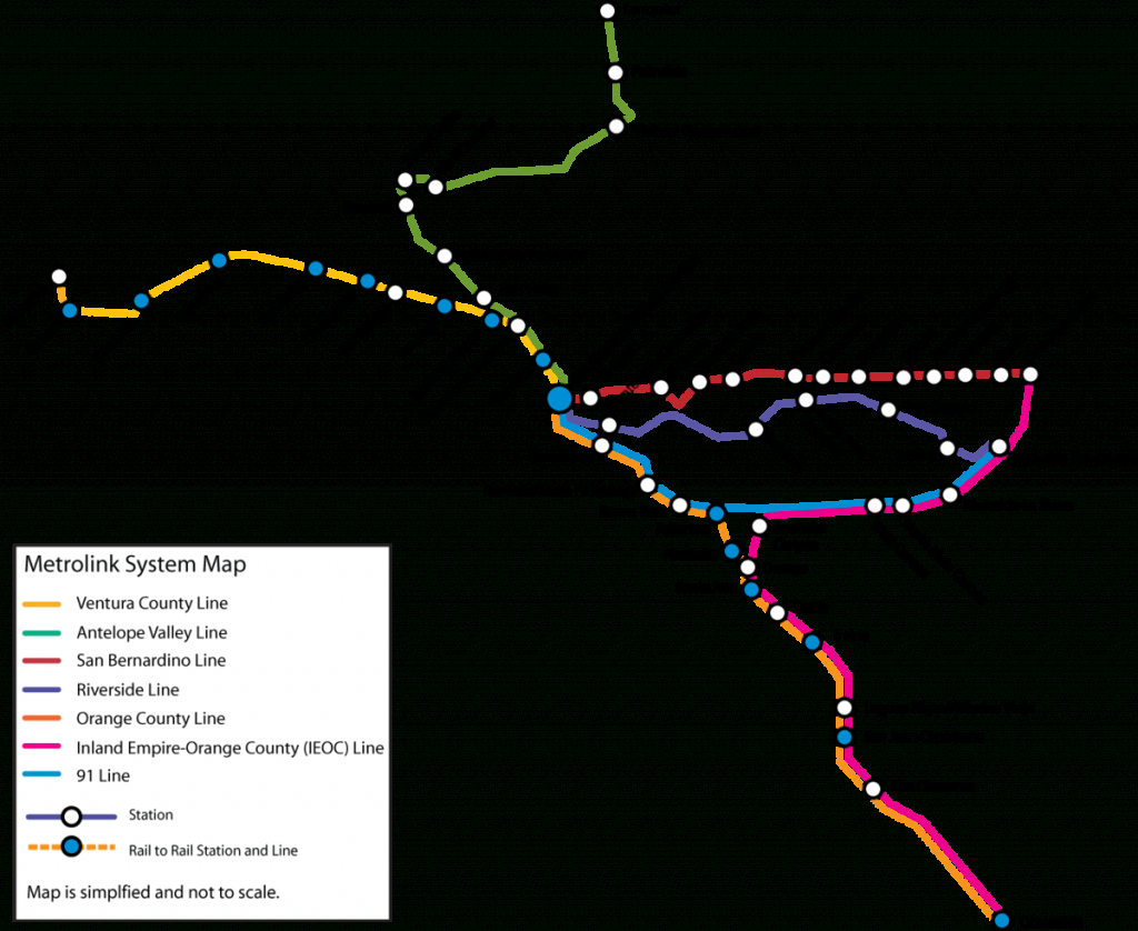 List Of Metrolink (California) Stations - Wikipedia - Southern California Train Map