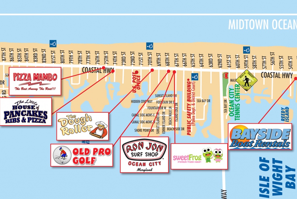 List Of Synonyms And Antonyms Of The Word: Ocean City Map - Printable Street Map Ocean City Nj