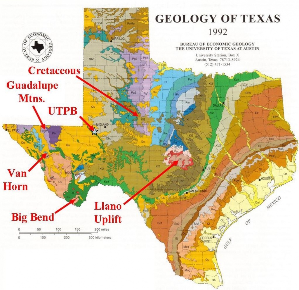 Llano Uplift Area - Llano Texas Map