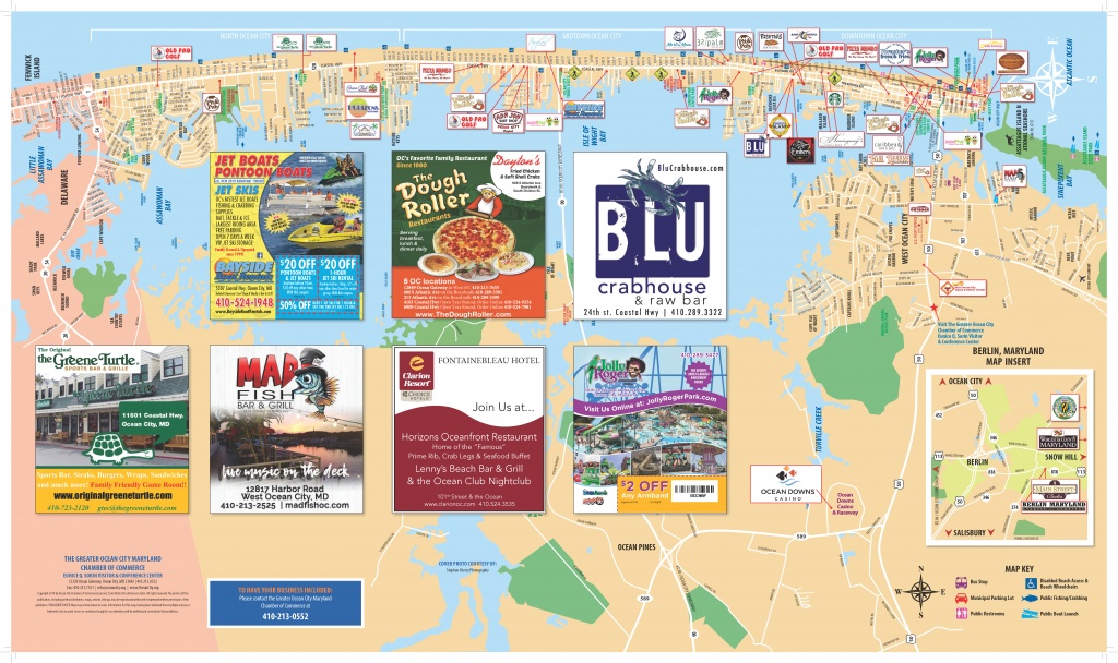 Local Maps | Ocean City Md Chamber Of Commerce - Printable Town Maps