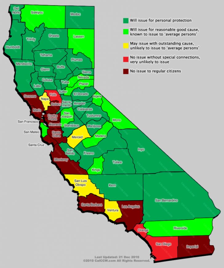 California Ccw Map