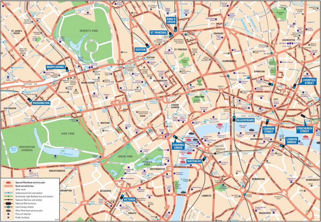 London Attractions Map Pdf - Free Printable Tourist Map London - Central London Map Printable
