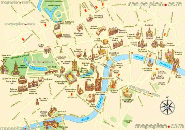 Central London Map Printable