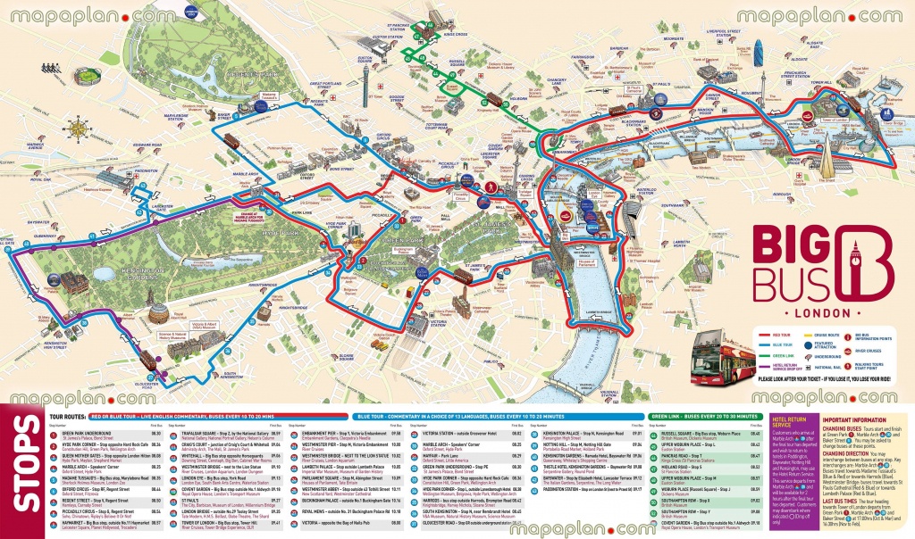 London Maps - Top Tourist Attractions - Free, Printable City Street - Map Of London Attractions Printable