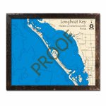 Longboat Key, Fl Nautical Wood Maps   Longboat Key Florida Map