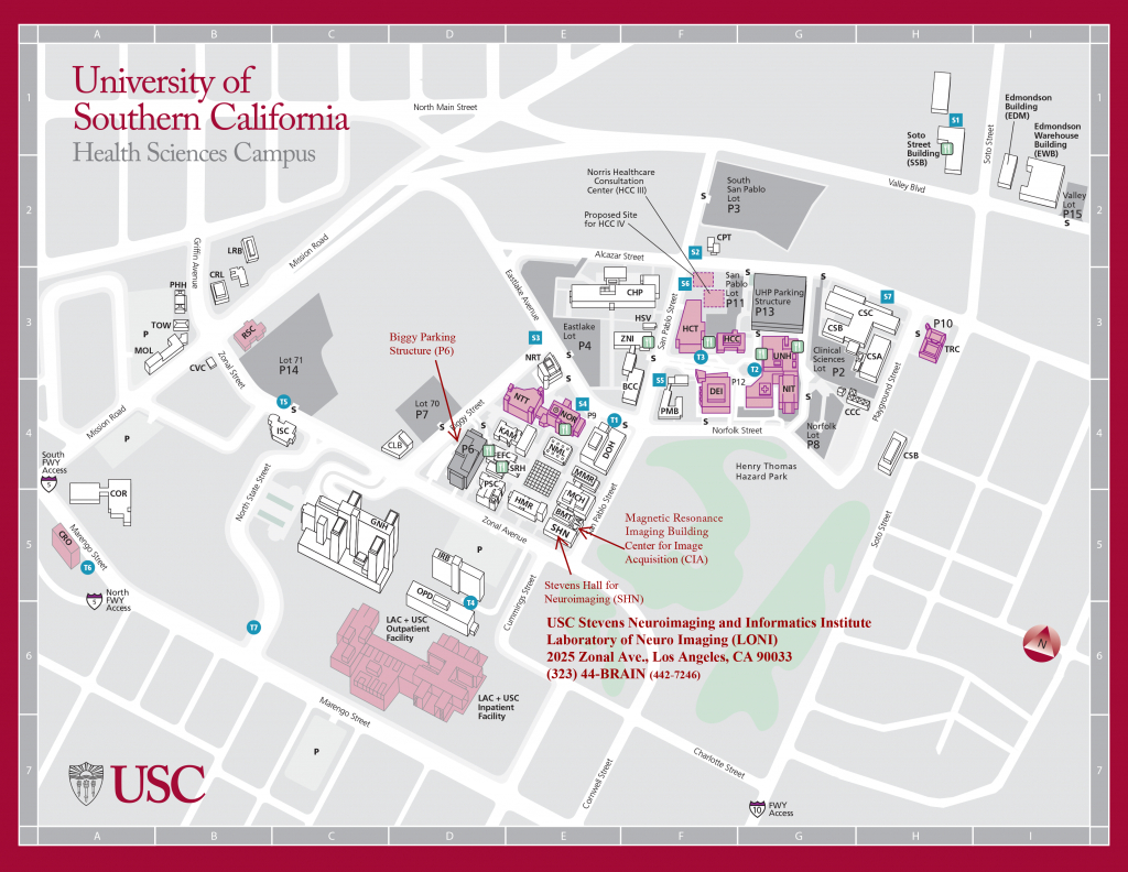 Loni: Laboratory Of Neuro Imaging - Usc Campus Map Printable