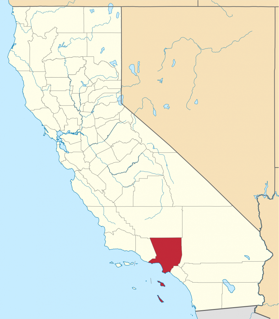 Los Angeles County, California - Wikipedia - California Map With County Lines