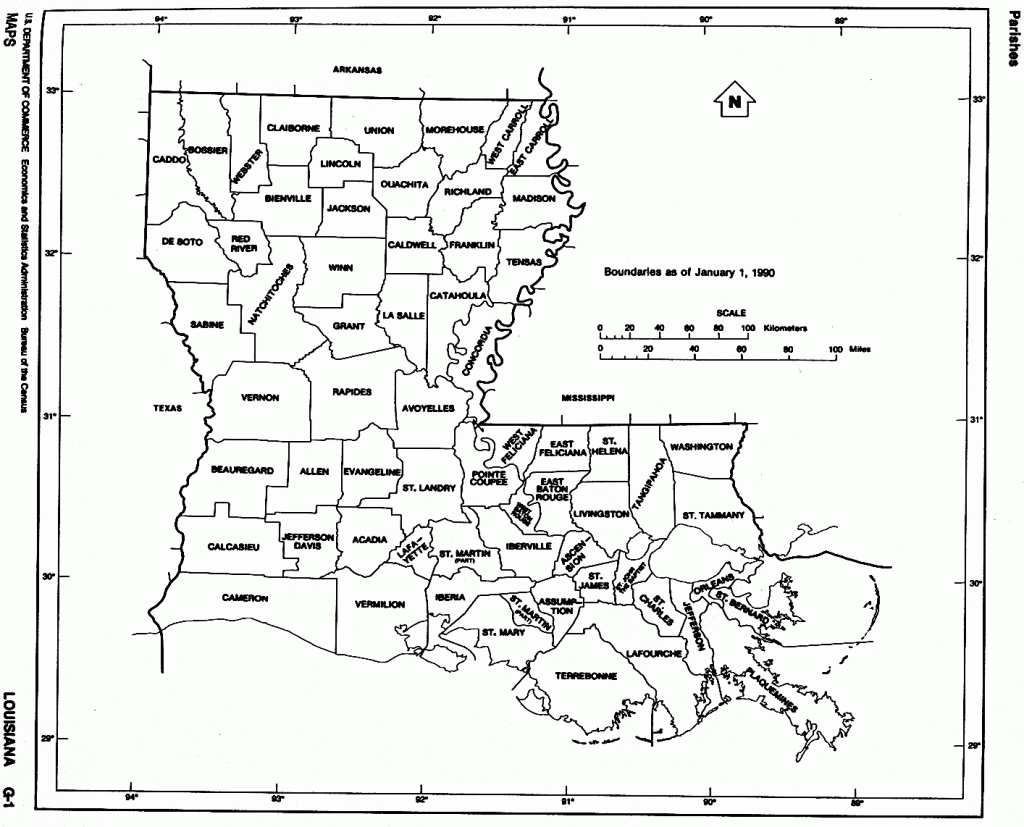 Louisiana Free Map - Printable Map Of Louisiana