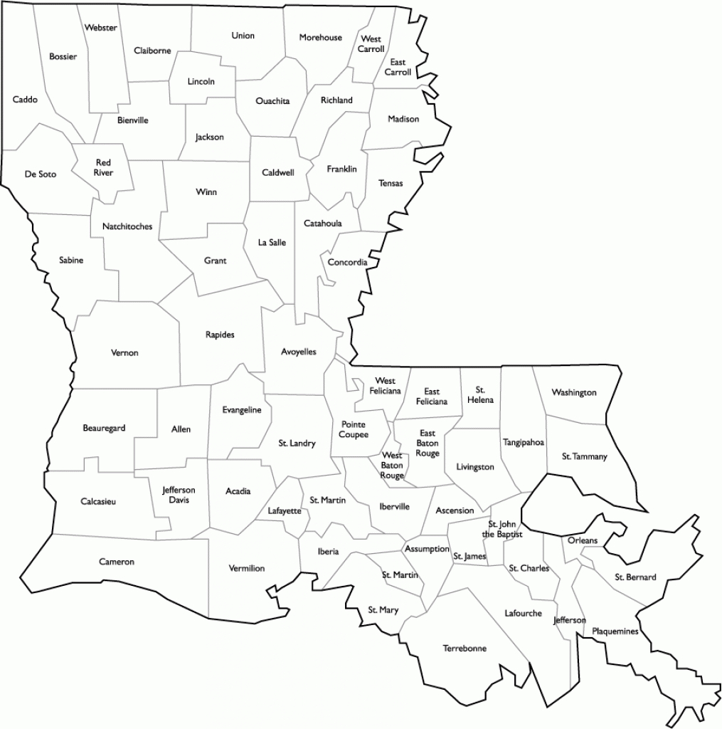 Louisiana Parish Map With Parish Names - Printable Map Of Louisiana
