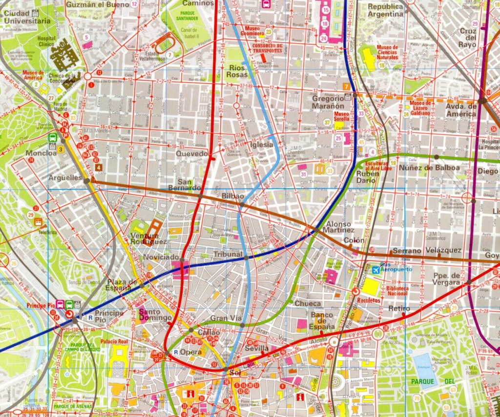 Madrid Map - Detailed City And Metro Maps Of Madrid For Download - Printable Map Of Madrid