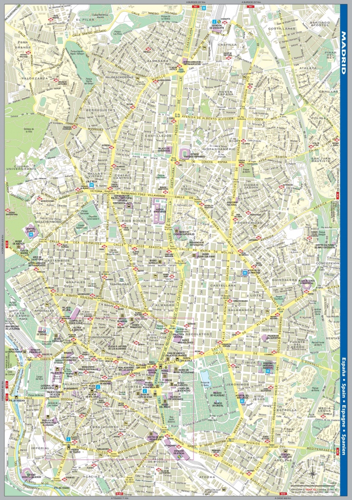 Madrid Street Map - Printable Map Of Madrid