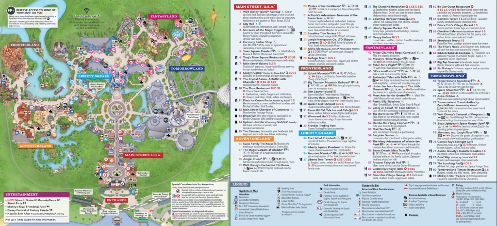 Magic Kingdom Park Map - Walt Disney World - Printable Magic Kingdom Map