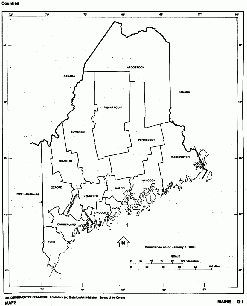 Printable Map Of Maine Printable Maps