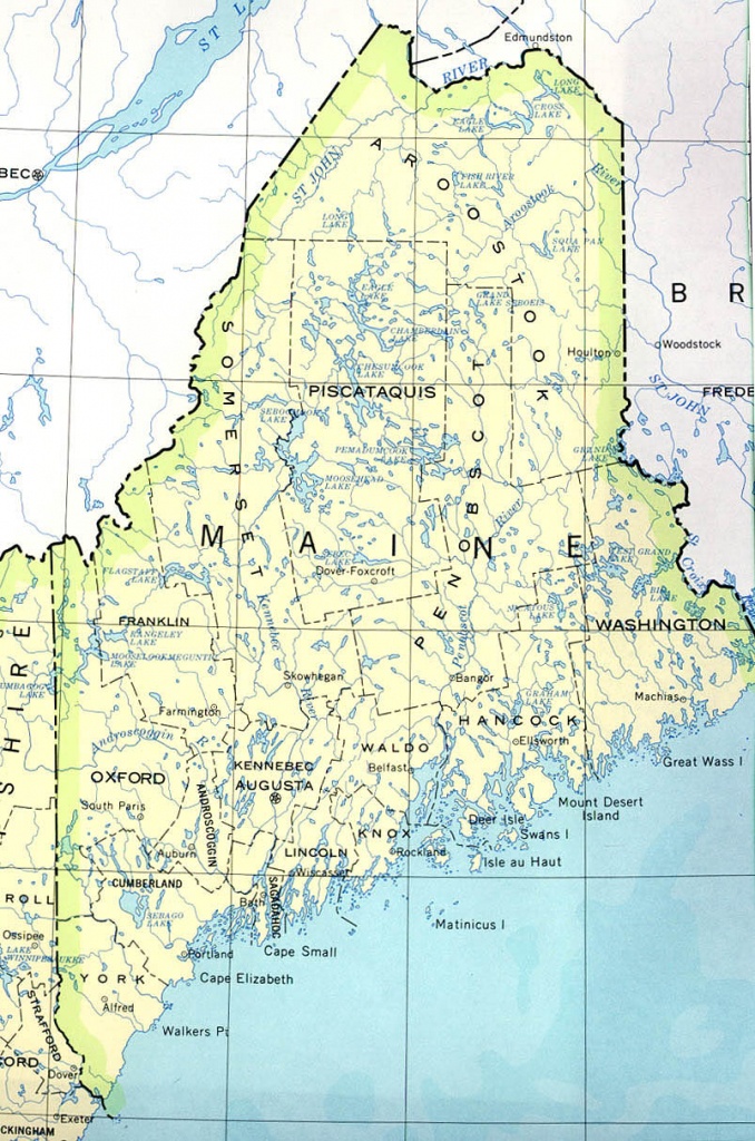 Maine Printable Map - Maine State Map Printable