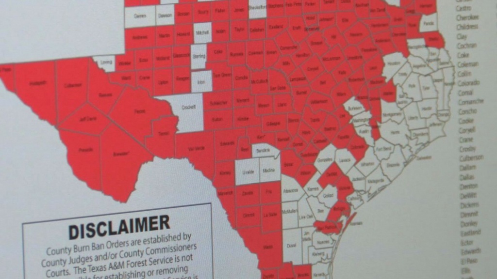 Majority Of Deep East Texas Not Under Burn Ban  Yet - Burn Ban Map Of Texas