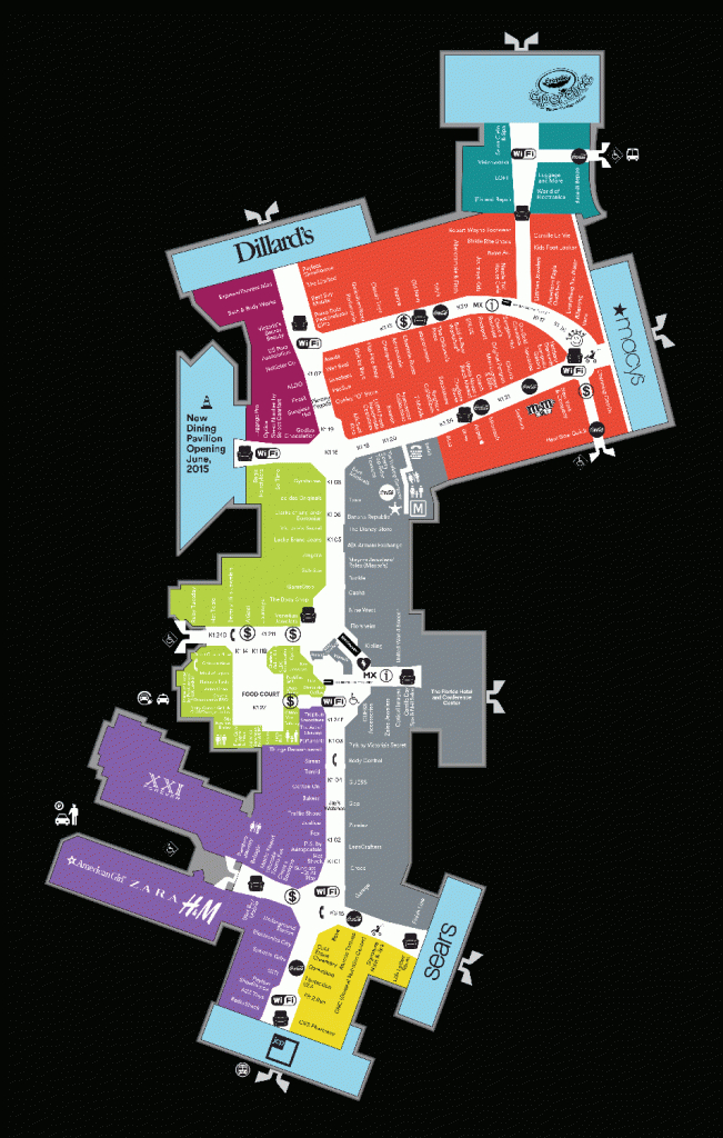 Mall Map For The Florida Mall; Located At Orlando, | Places To Live - Florida Mall Food Court Map