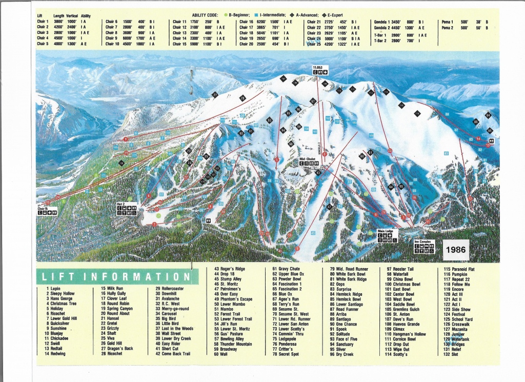 Mammoth Mountain - Skimap - Mammoth Mountain Map California