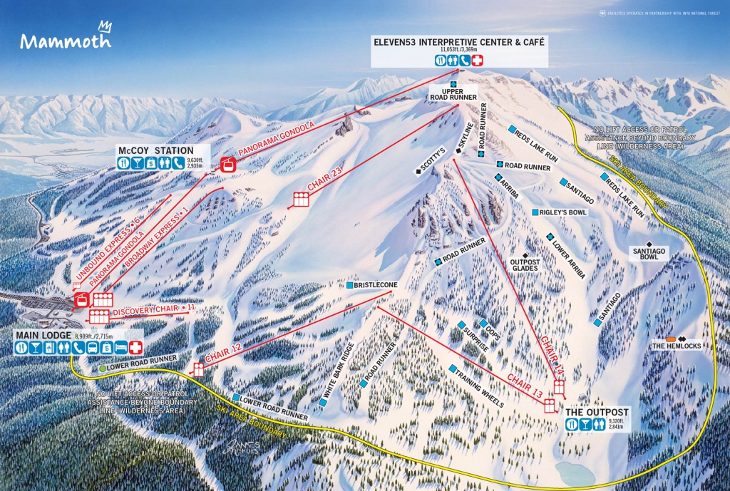 Mammoth Mountain - Skimap - Mammoth Mountain Map California