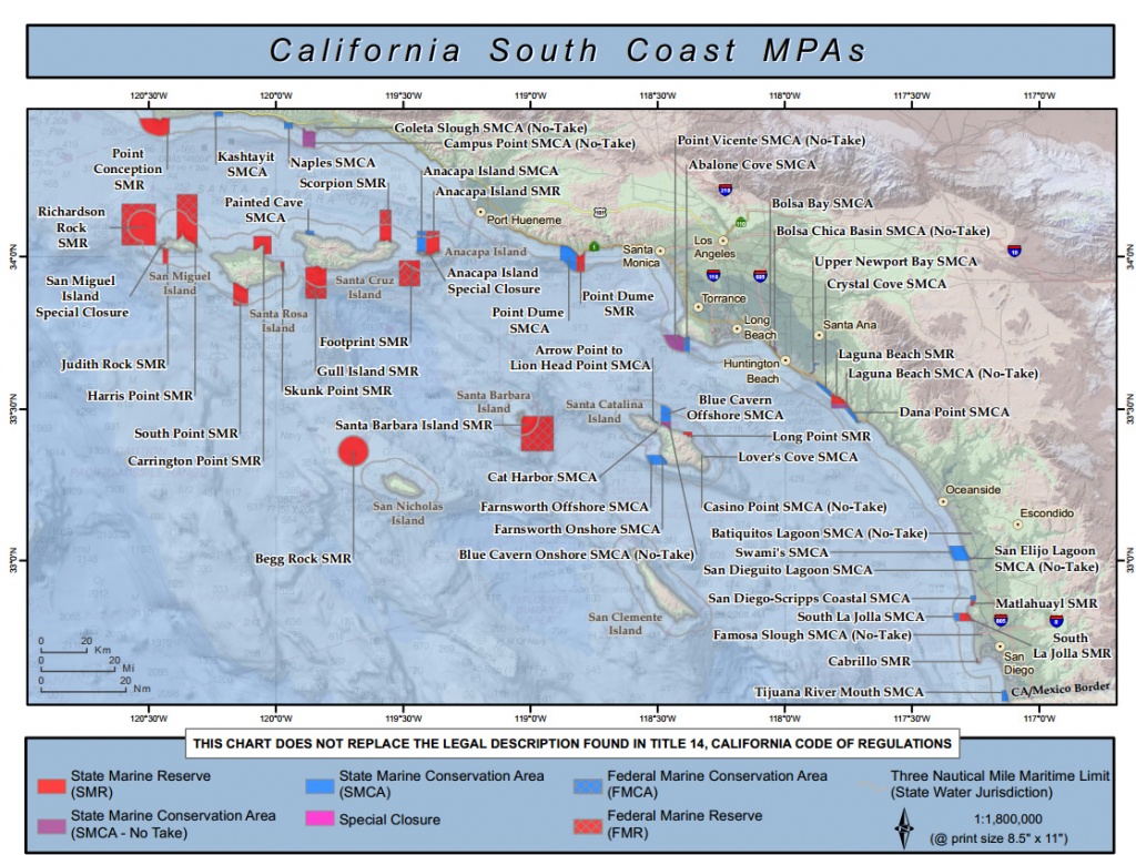 Management Update For Southern California Marine Protected Areas - California Marine Protected Areas Map