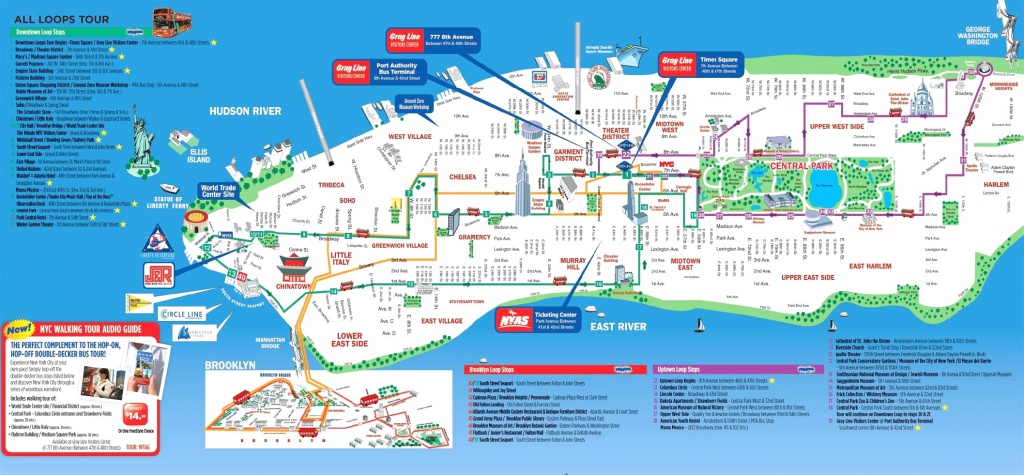 Manhattan Attractions Map And Travel Information | Download Free - Printable Map Of New York City Landmarks