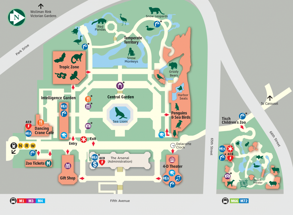 Map - Central Park Zoo - Printable Map Of Central Park