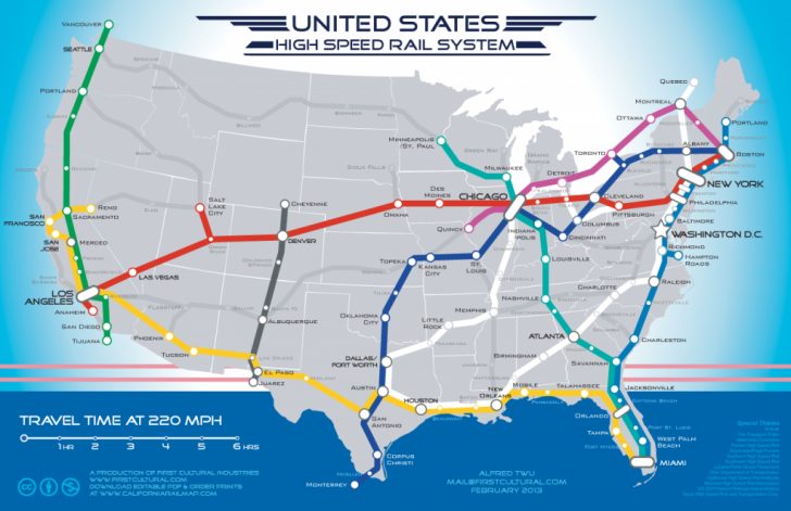 High Speed Rail Texas Route Map