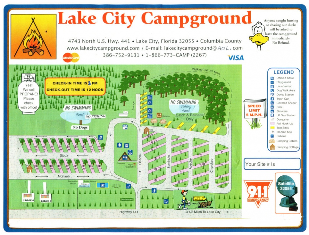 Map - Lake City Campground - Map Of Lake City Florida And Surrounding Area