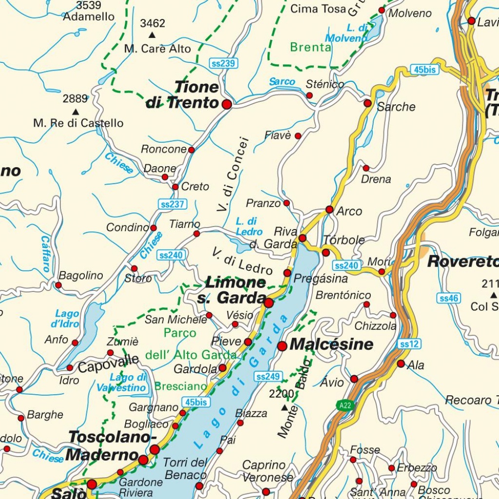 Map Lake Garda, Italy. Maps And Directions At Hot-Map. - Printable Map Of Lake Garda