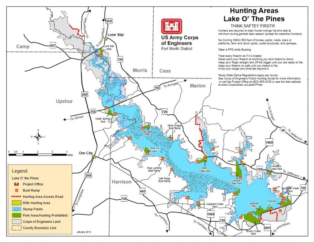 Map | Lake O&amp;#039; The Pines - Texas Fishing Hot Spots Maps | Printable Maps - Texas Fishing Hot Spots Maps