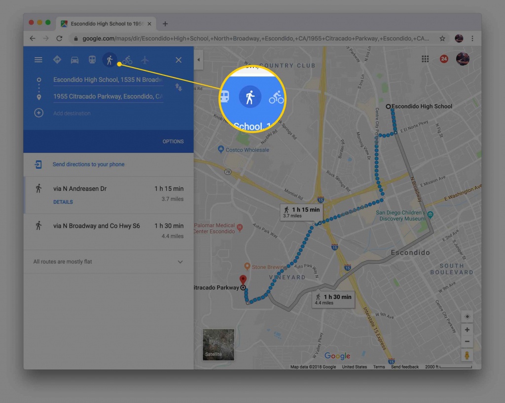 Map My Walk! Get Walking Directions With Google Maps - Printable Directions Google Maps