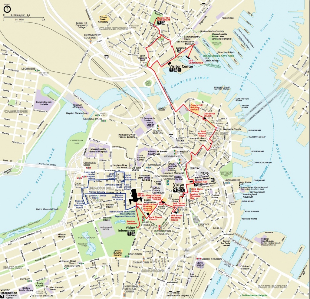 Map | Northendboston - Boston Tourist Map Printable