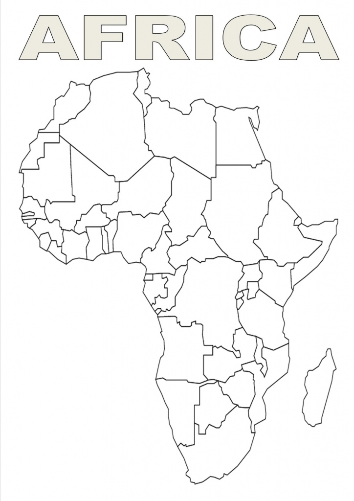 Map Of Africa Template | Silhouettes | Africa Outline, Map Outline - Africa Outline Map Printable