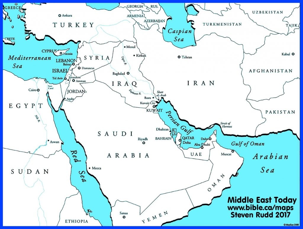 Map Of Ancient Middle East | Sitedesignco - Printable Map Of Middle East