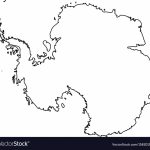 Map Of Antarctica Black Outline High Detailed Vector Image   Antarctica Outline Map Printable