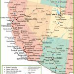 Map Of Arizona, California, Nevada And Utah   Map Of California And Nevada