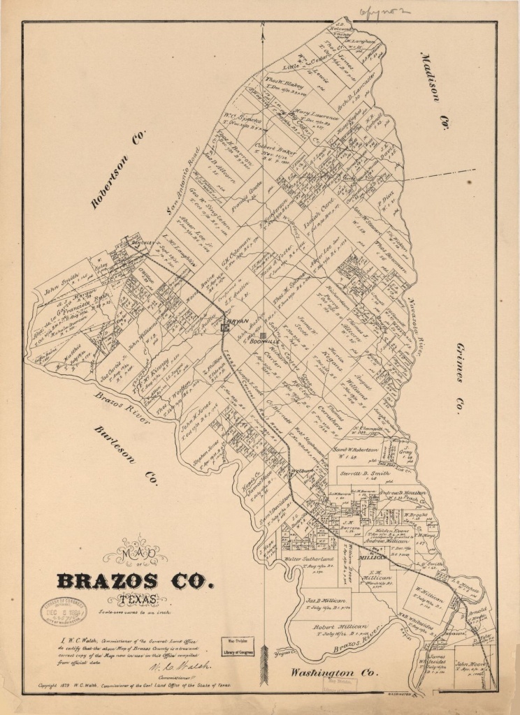 Map Of Brazos Co., Texas | Library Of Congress - Brazos County Texas Map