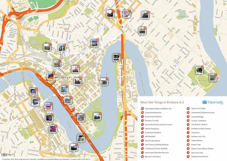 Brisbane City Map Printable